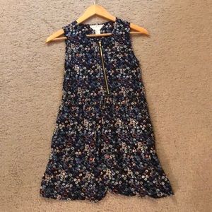 Floral zipper tank dress